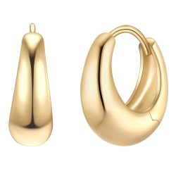 Glanzstücke München Creolen aus Sterling Silber in gelbgold Ohrringe 1 ct Damen