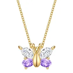 Rafaela Donata - Halskette Schmetterling, 42cm, Gold