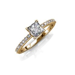 MYC-Paris Einfacher quadratischer Ring Ringe 1 ct Damen