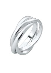 Elli Basic Wickelring Klassisches Design 925 Silber Ringe 1 ct Damen