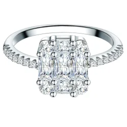 Trilani Ring aus Sterling Silber in silber mit Zirkonia Ringe 1 ct Damen