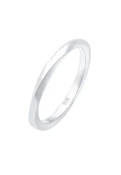 Elli Basic Bandring Gedreht Klassisch Trend 925 Silber Ringe 1 ct Damen