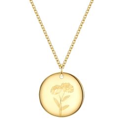 Rafaela Donata Halskette Blume aus Sterling Silber in Gelbgold Ketten 1 ct Damen
