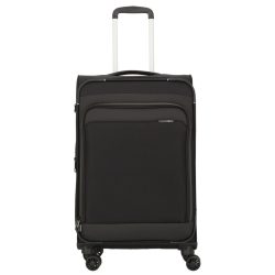 d & n Travel Line 9504 4 Rollen Trolley M 67 cm mit Dehnfalte Reisetaschen 1 ct Schwarz Herren