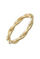 Elli Elli Ring Bandring Stapelring Gedreht Farbe Gold für Damen Ringe 1 ct