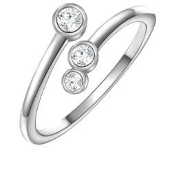 Glanzstücke München Ring Sterling Silber Zirkonia in Silber Ringe 1 ct Damen