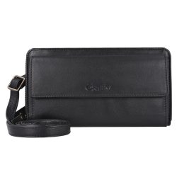 Esquire Peru Handytasche Leder 19 cm Portemonnaies 1 ct Schwarz Damen