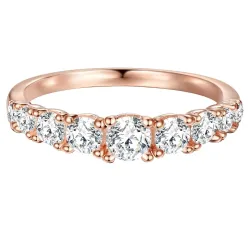 Trilani Ring aus Sterling Silber in roségold mit Zirkonia Ringe 1 ct Damen