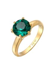 Elli Solitär mit Kristallen von Swarovski® 925 Silber vergoldet Ringe 1 ct Damen
