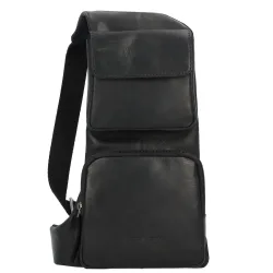 Greenburry Pure Black Umhängetasche Handtaschen 1 ct Schwarz Herren