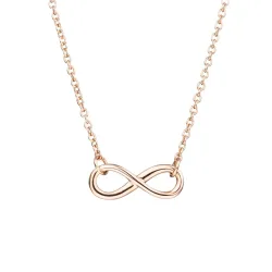 Glanzstücke München Halskette Infinity aus Sterling Silber in gelbgold Ketten 1 ct Damen