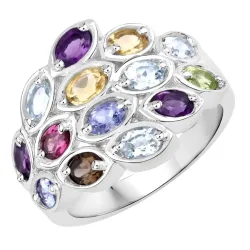 Rafaela Donata Ring Sterling Silber Blautopas in Silber Ringe 1 ct Damen