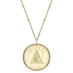 Glanzstücke München Halskette Allsehendes Auge Sterling Silber in Roségold Ketten 1 ct Damen