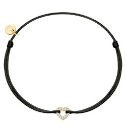 Glanzstücke München Armband Herz aus Sterling Silber in gelbgold mit Zirkonia Armbänder & Armreife 1 ct Damen