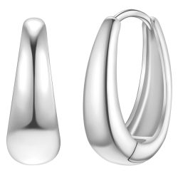 Yokoamii Creolen aus Messing in silber Ohrringe 1 ct Damen