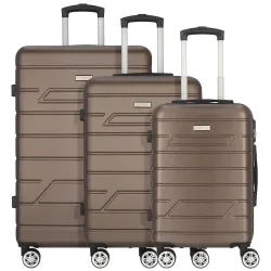 NOWI Bergamo 4 Rollen Kofferset 3-teilig Reisetaschen 1 ct Braun Herren