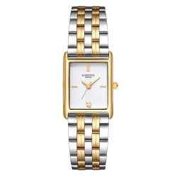 Glanzstücke München Armband-Uhr aus Edelstahl in silber/gelbgold Uhren 1 ct Damen