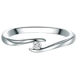 Trilani Diamant-Ring aus Sterling Silber in silber mit Diamant Ringe 1 ct Damen