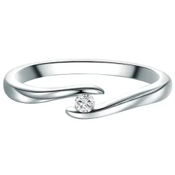Trilani Diamant-Ring aus Sterling Silber in silber mit Diamant Ringe 1 ct Damen