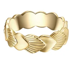 Glanzstücke München Ring Muschel Sterling Silber in Gelbgold Ringe 1 ct Damen