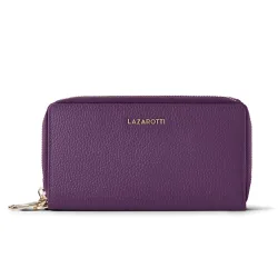 Lazarotti Bologna Leather Damengeldbörse Portemonnaies 1 ct Blau