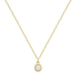 Glanzstücke München Halskette aus Sterling Silber in gelbgold mit Opal (synth.) Ketten 1 ct Damen