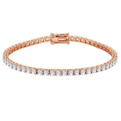 Lulu & Jane Armband aus Messing in Roségold mit Zirkonia Armbänder & Armreife 1 ct Damen