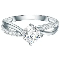 Trilani Ring aus Sterling Silber in silber mit Zirkonia Ringe 1 ct Damen