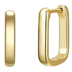 Glanzstücke München Creolen aus Sterling Silber in gelbgold Ohrringe 1 ct Damen