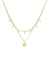 Elli Layer Plättchen Disc Sonne 925 Silber Ketten 1 ct Damen
