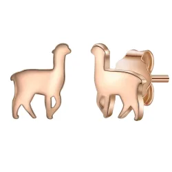 Glanzstücke München - Ohrstecker Alpaka, 6mm, Goldrosa