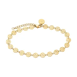 Purelei Blossom Fußkettchen 100% Edelstahl Fußschmuck 1 ct Hellbraun