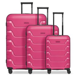 Smartbox Edition 01 4 Rollen Kofferset 3-teilig mit Dehnfalte Reisetaschen 1 ct Pink Herren