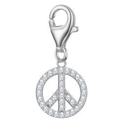 Glanzstücke München Charm Peace aus Sterling Silber in Silber mit Zirkonia Ketten 1 ct Damen