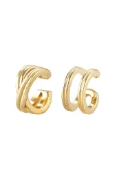 Elli Basic Set Earcuff Klemme Minimal Geo 925 Silber Ohrringe 1 ct Damen