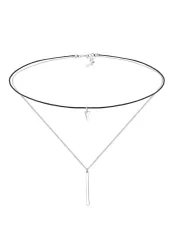 Elli Choker Geo Dreieck Layer Minimal 925 Silber Ketten 1 ct Damen
