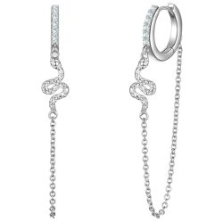 Glanzstücke München Creolen aus Sterling Silber in silber mit Zirkonia Ohrringe 1 ct Damen