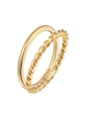 Elli Basic Twisted 2er Set 925 Silber Ringe 1 ct Damen