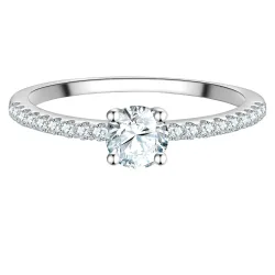 Trilani Ring aus Sterling Silber in silber mit Zirkonia Ringe 1 ct Damen