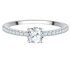 Trilani Ring aus Sterling Silber in silber mit Zirkonia Ringe 1 ct Damen