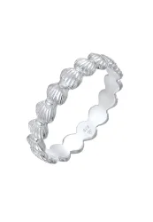 Elli - Ring Bandring Muscheln Maritim Beach Look, 54mm, Silber