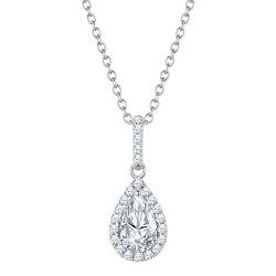 Glanzstücke München Kette mit Anhänger Sterling Silber Zirkonia weiß Ketten 1 ct Damen