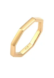 Elli Pinky Ring Achteckform Geo Look 925 Silber Ringe 1 ct Damen