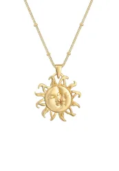 Elli Kugelkette Sonne Mond Vintage Trend 925er Silber Ketten 1 ct Damen