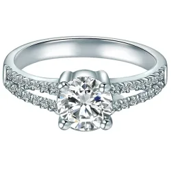 Trilani Ring aus Sterling Silber in silber mit Zirkonia Ringe 1 ct Damen