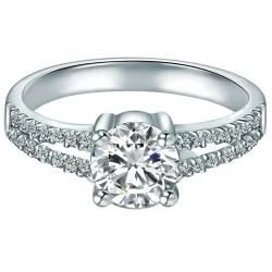 Trilani Ring aus Sterling Silber in silber mit Zirkonia Ringe 1 ct Damen