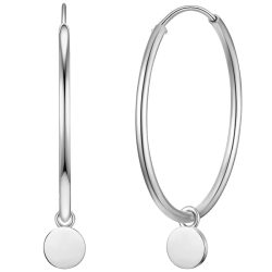 Glanzstücke München Creolen Kreis Sterling Silber in Silber Ohrringe 1 ct Damen