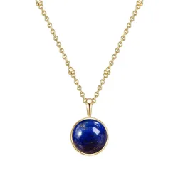 Glanzstücke München Halskette Sterling Silber Lapislazuli (synth.) in Silber Ketten 1 ct Damen