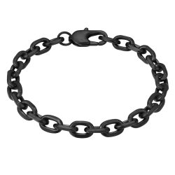True Rebels Armband aus Edelstahl in Schwarz Armbänder & Armreife 1 ct Herren