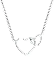Elli - Halskette Herz Unendlichkeit Liebe, 55 CM, Silber